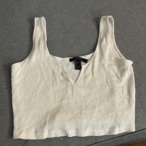 Cream colored forever, 21 cropped tank top